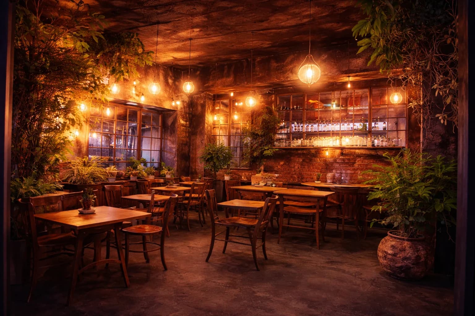 Cafetería con ambiente